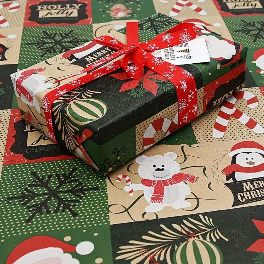 Christmas Kraft Wrapping Paper