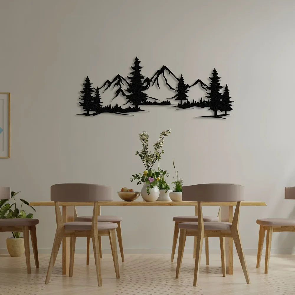 Rustic Metal Forest Wall Art
