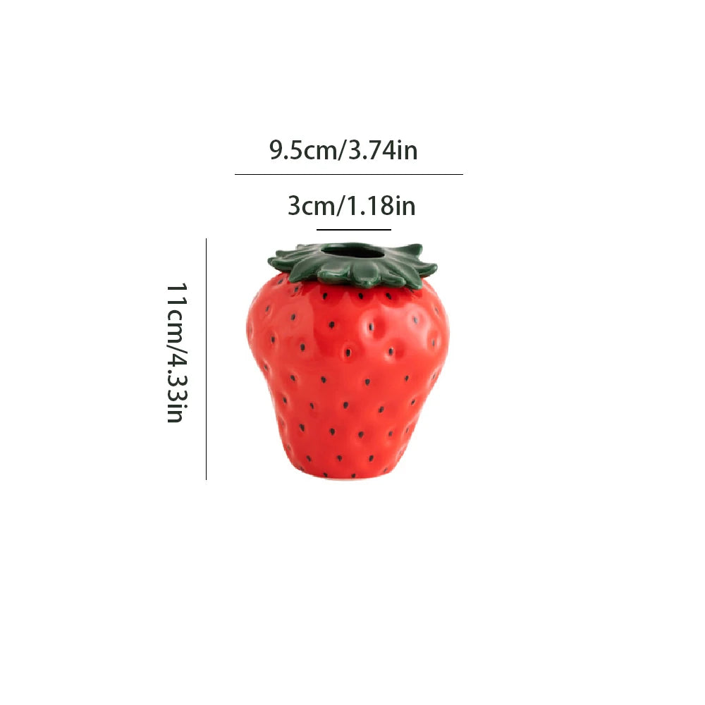 Strawberry Mini Ceramic Vase