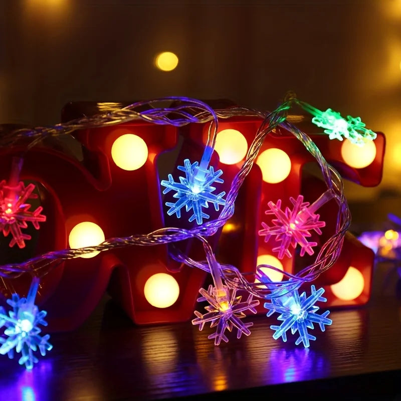 3M LED Snowflake String Lights
