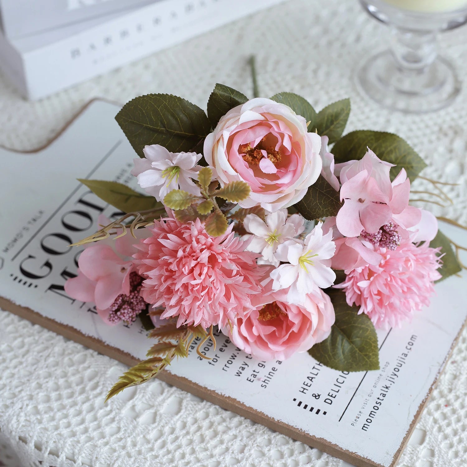 Artificial Silk Roses Bouquet