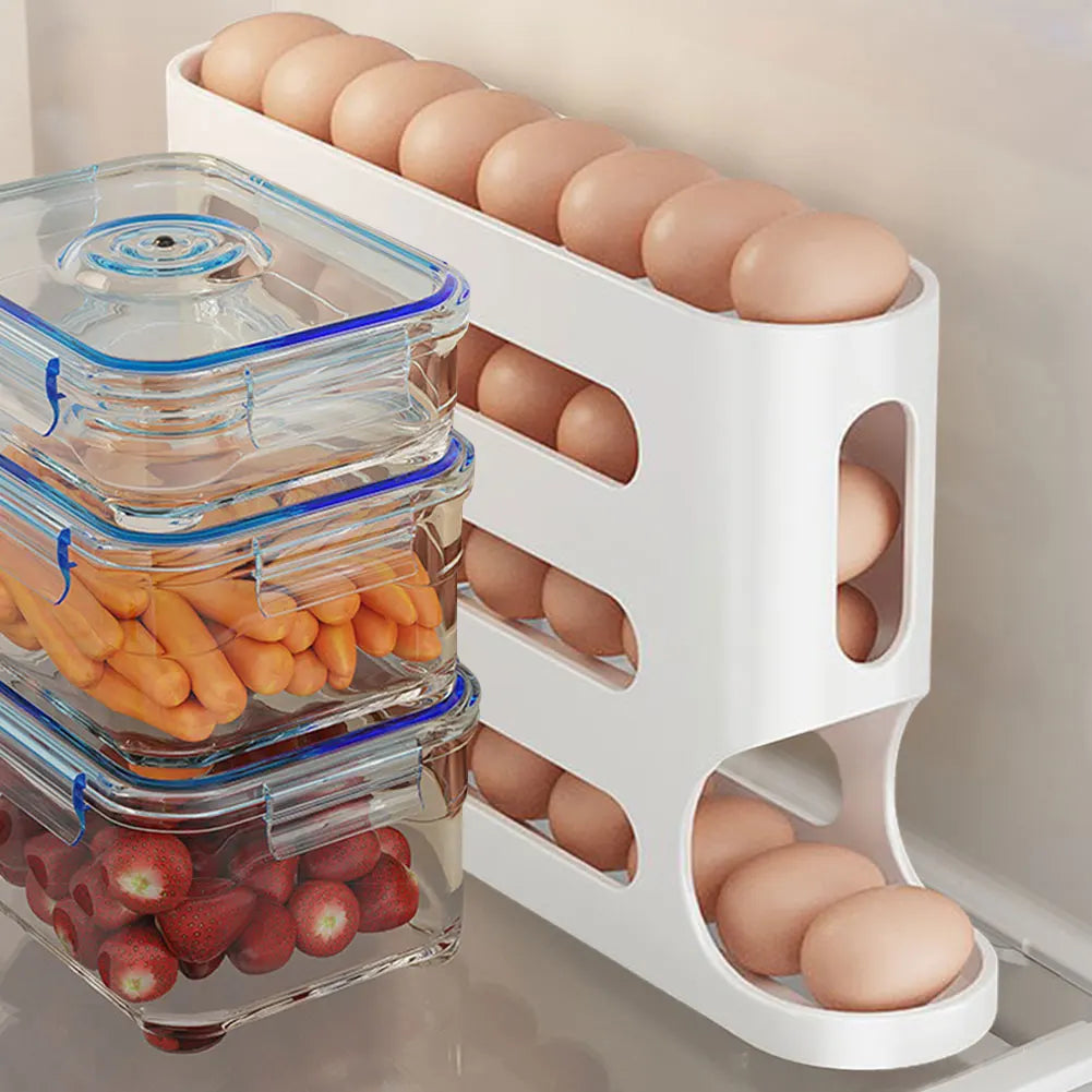 4-Layer Rolling Egg Rack