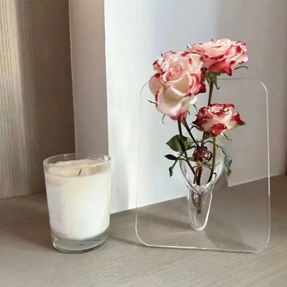 Clear Acrylic Frame Vase