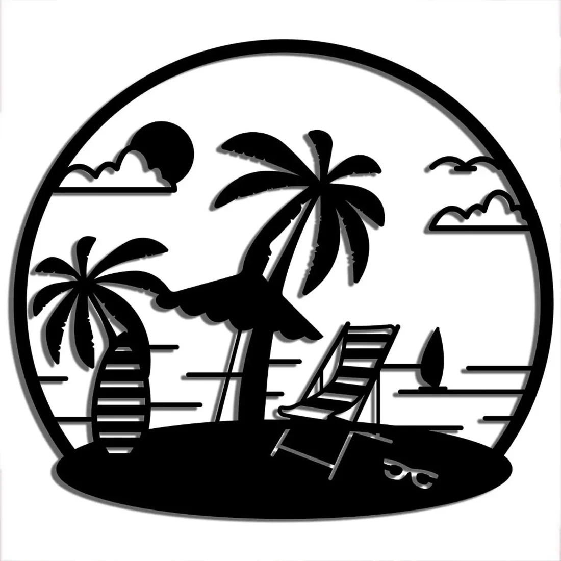 Rustic Metal Forest Wall Art