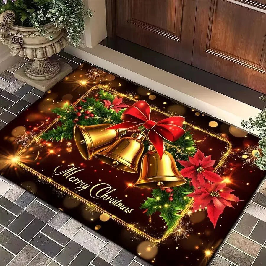 Christmas Santa & Elk Door Mat