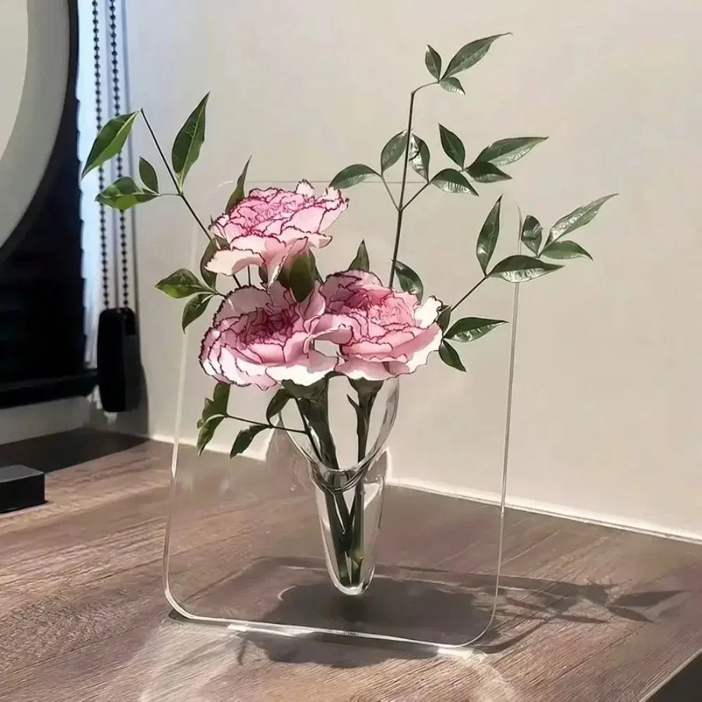 Clear Acrylic Frame Vase