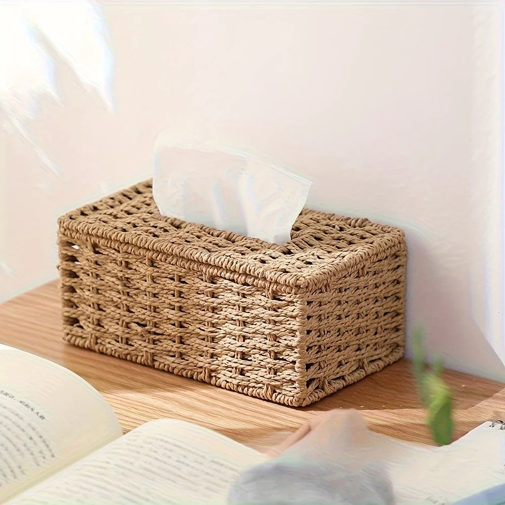 Boho Handwoven Tissue Holder