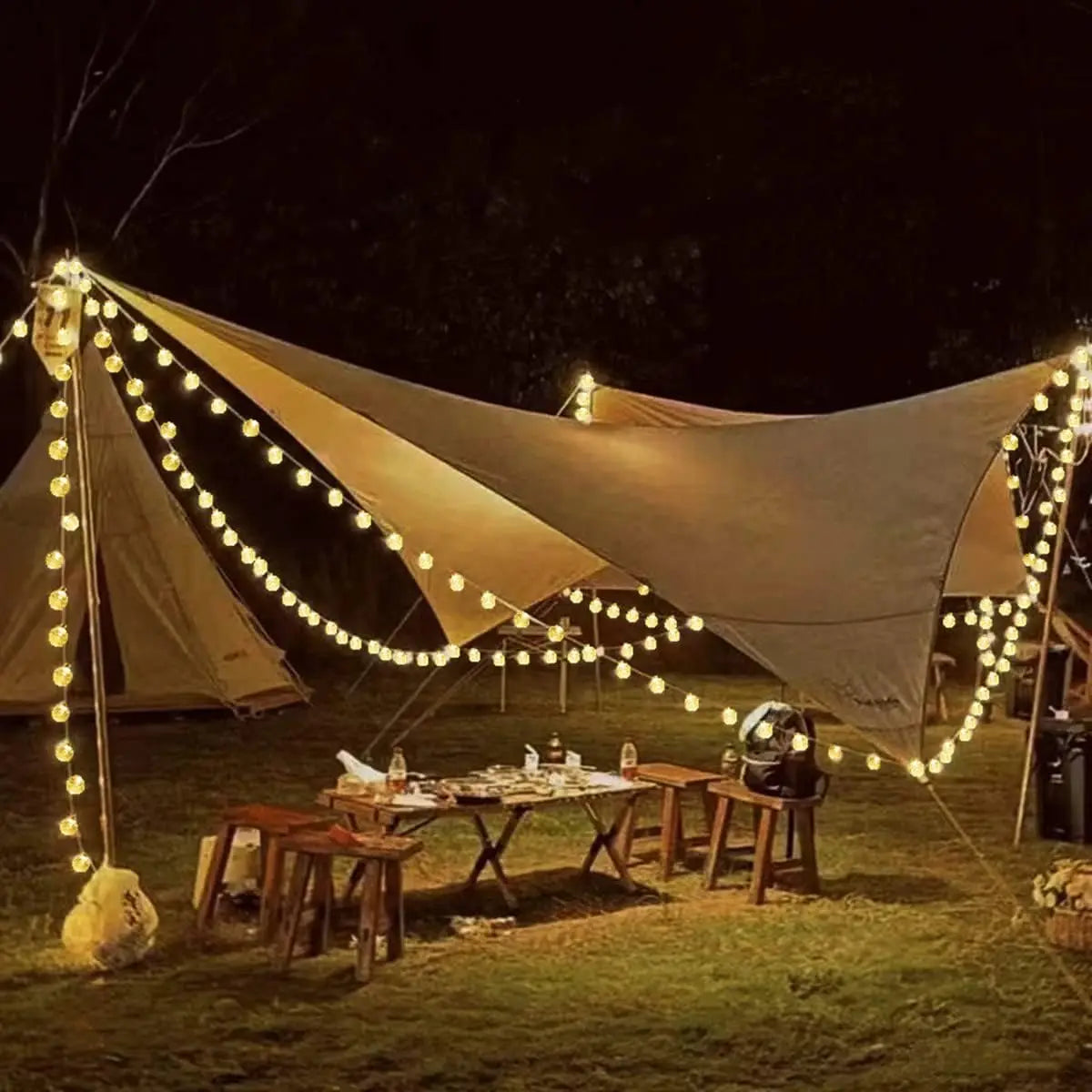 Solar Crystal Ball String Lights